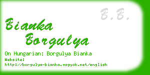 bianka borgulya business card